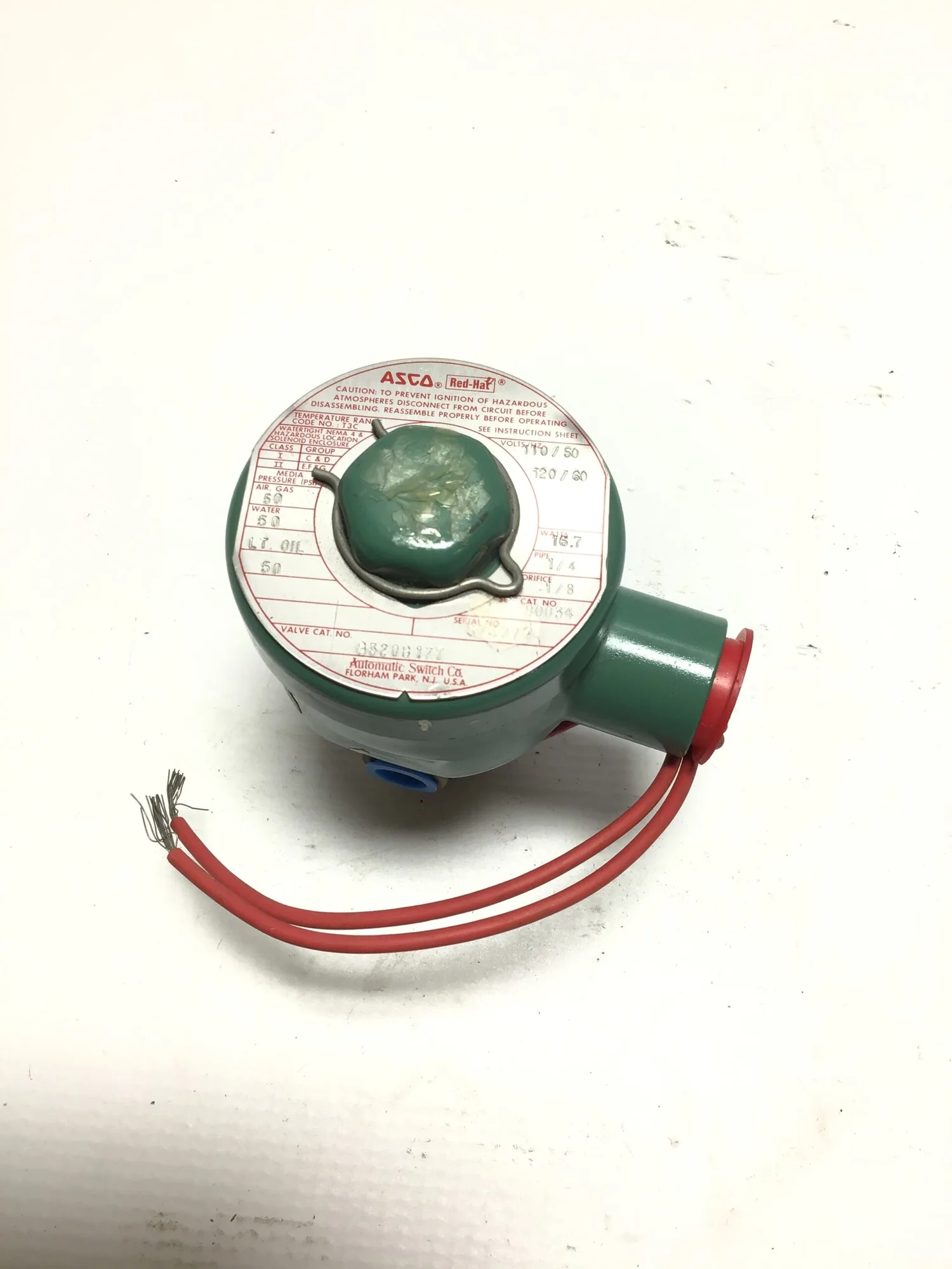 ASCO 8320B177 Red-Hat Solenoid Valve 1-1/4″NPT