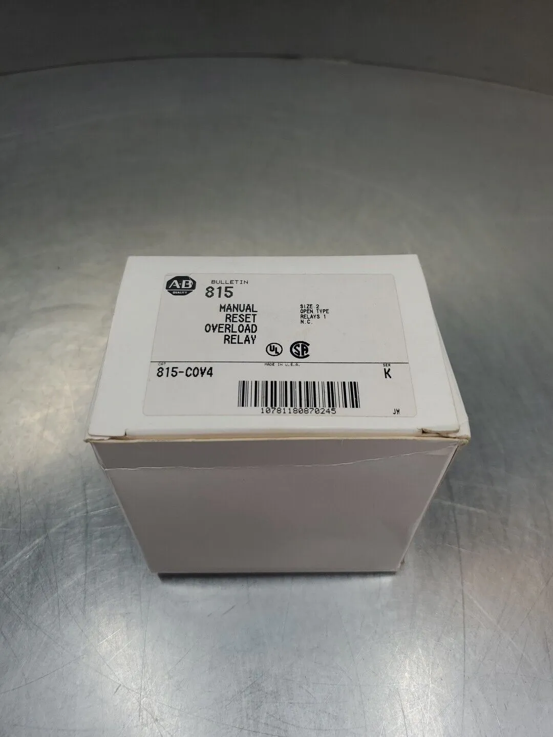 Allen Bradley 815-COV4 Manual Reset Overload Relay 4D-34