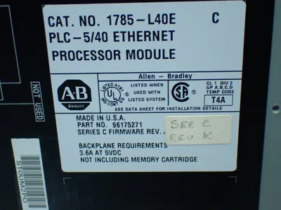 Used ALLENBRADLEY 1785L40E PLC Processors Ohio US | HGR 24 #1084877
