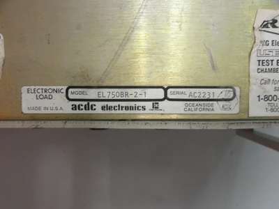 USED ACDC ELECTRONICS EL750BR-2-1