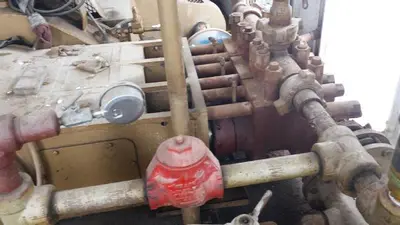USED OILWELL S-640-5 TRIPLEX WELL SERVICING REVERSING MUD PUMP