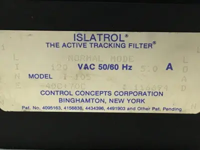 USED ISLATROL I-105