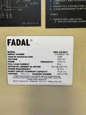 2008 FADAL VMC-2216FX Machining Centers, Vertical | Star Equipment Co., Inc. (2)