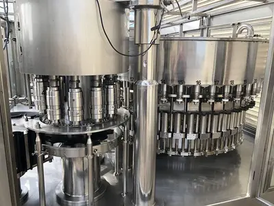 USED 2014 ZHANG J IAGANG, BEIJING CHINA TRI-BLOCK 40 VALVE BOTTLE RINSER, FILLER, CAPPER