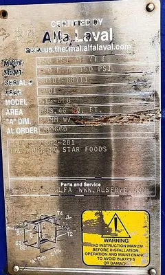 USED 2001 ALFA LAVAL M15-BFG