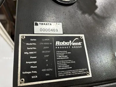 USED ROBOVENT CFX-6000-W
