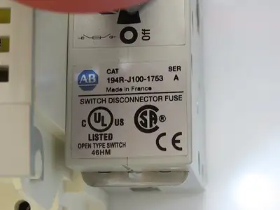 Allen Bradley Fused Disconnect Switch 3Ph 100A 600V Hoffman Enclosure 16x14x10"