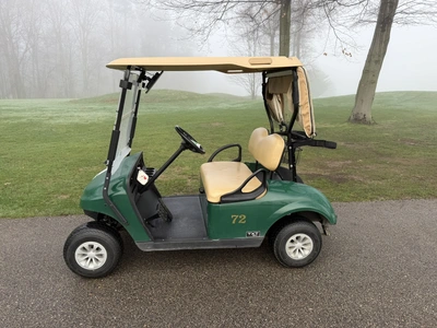 (1) 2019 E-Z-Go EFI golf cart with a Kawasaki gas engine, model 657061G01, includes canopy, fold-dow...