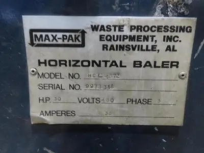 Used MAX-PAK HCE 4872 Balers Indiana US | MICHAM2813 INC #1516627