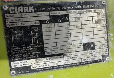 Used CLARK TMG20 3-Wheel Sit down Electric Counterbalance Forklifts British Columbia CA | Steep Hill Equipment Solutions #1266480