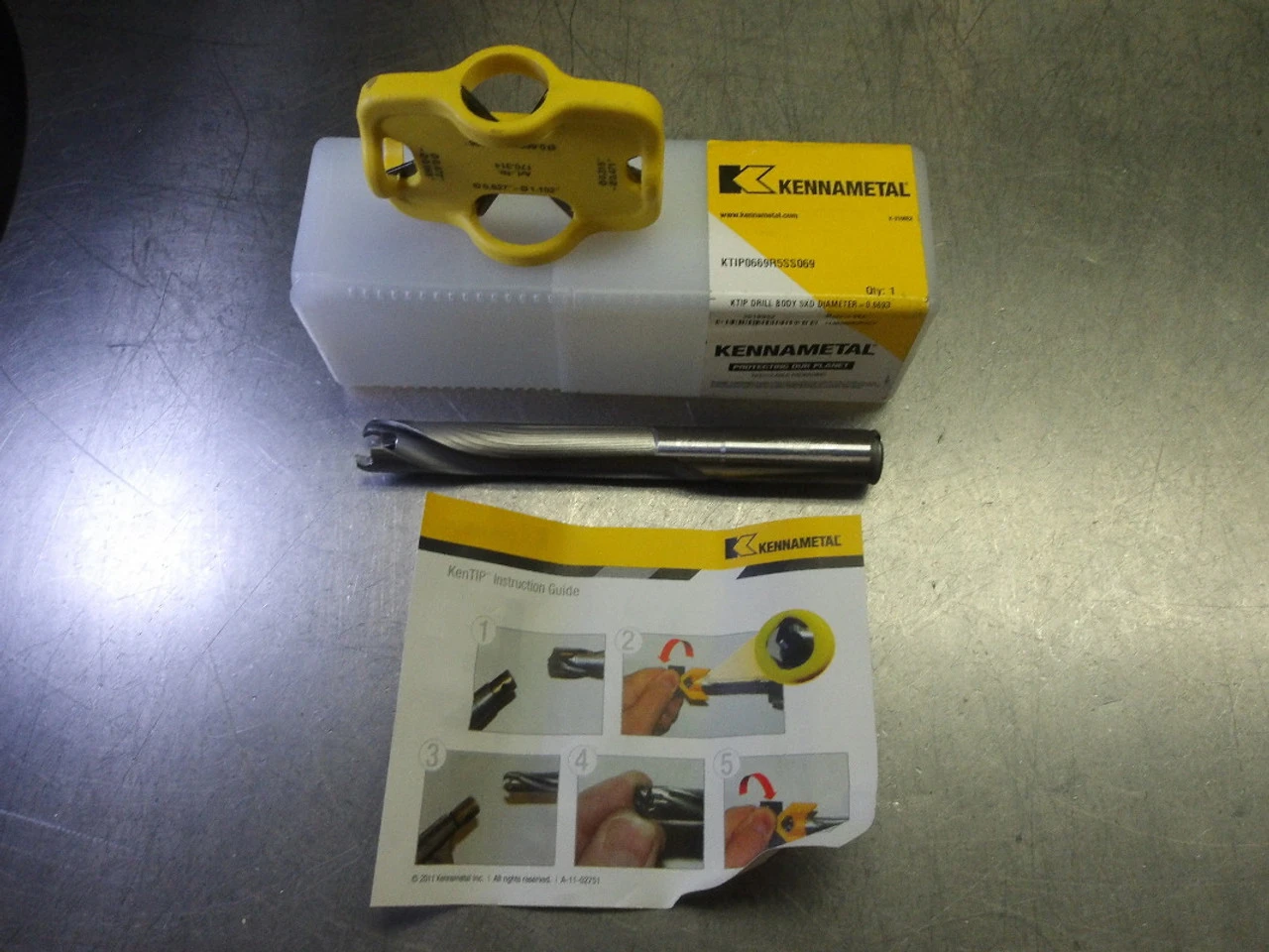 Kennametal .6693" Coolant Thru Drill 11/16" Shank KTIP0669R5SS069 (LOC3559)