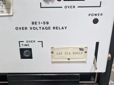 Basler Electric BE1-59 Overvoltage Relay Module A3E E1K B0A1F Used
