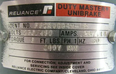 NEW RELIANCE ELECTRIC P14H1938P-TR MOTOR 1.5HP 1725RPM 7/8" F52A0604M-TR