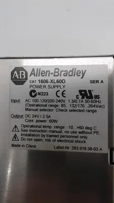 Used ALLEN-BRADLEY ALLEN-BRADLEY 1606-XL60D POWER SUPPLY Power Supplies | ND Industrial Surplus #1211867