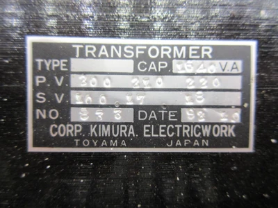Used KIMURA _UNKNOWN_ Transformers Texas US | OCO Industrial #1678531