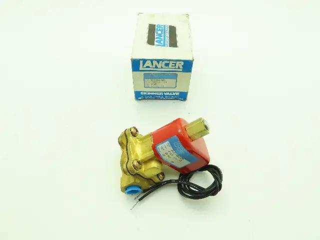 Skinner Lancer 2LB1HBG3125N Brass Solenoid Valve 2-Way NO 24VDC 125 PSI 3/8" NPT