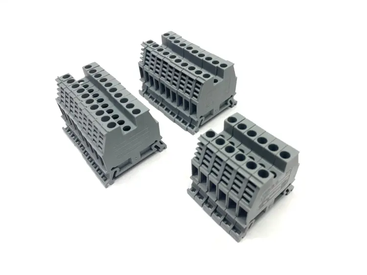 Used Woertz Terminal Block Gray 4mm² 45mm x 6mm x 36mm 1000V LOT OF 26 Terminal Blocks Michigan US | Maverick Industrial Sales #1389132