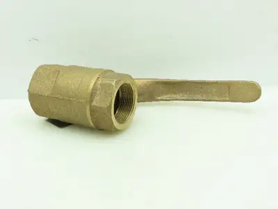 CII  1-1/2" NPT 2-Way Inline Bronze Brass Ball Valve 600 WOG 7" Bronze Handle