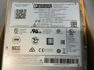 Used 2021 PHOENIX CONTACT QUINT4PS/1AC/24DC/5 DIN Rail Power Supplies Ohio US | HGR 24 #1549593