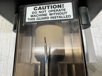 USED SCHLEUNIGER MP257 PROGRAMMABLE COAXIAL CABLE STRIPPING MACHINE