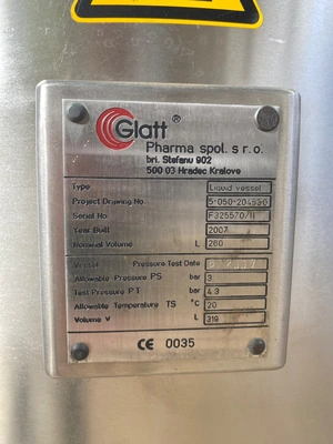USED GLATT 260 LITRE