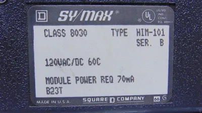 Square D 8030 HIM-101 SY/MAX Input Module Series B Used