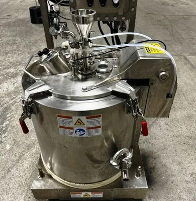 Rousselet Robatel RC-40 VXKSAR gas-tight perforate basket centrifuge, Hastelloy C-22.