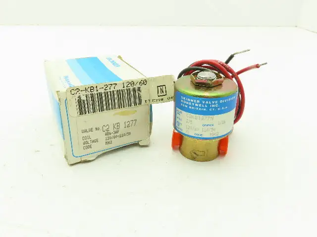 Honeywell Skinner C2KB1277N Solenoid Valve 2-Way (NO) 120V 275 PSI 1/8" NPT