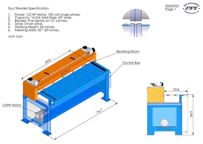 PPI 5′ Duct Beader Model DB-6016