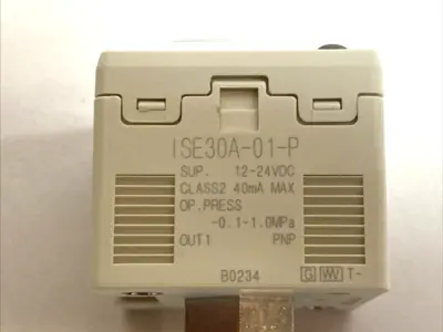USED SMC DIGITAL PRESSURE SWITCH 0–1 MPA PNP R1/8 2-COLOR DISPLAY