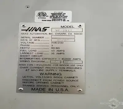 Used 2007 HAAS VF-2BYT Vertical Machining Centers Arizona US | KD Machinery #1354820