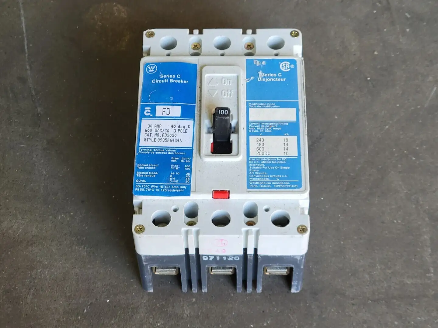 USED WESTINGHOUSE FD3030/FD3100