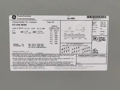 Used GENERAL ELECTRIC 9T10K3898 Transformers British Columbia CA | Lenmark #265955