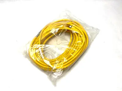 USED TURCK, COGNEX SINGLE ENDED CONNECTION CORDSET BREAKOUT CABLE IVSL-5PM12-15