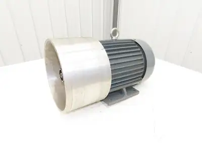 Superb Electric TEIFH Pin Router Motor w/Pulley 7.5Hp 1720/3450RPM 460V 3PH 112M
