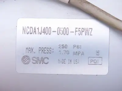 SMC NCDA1J400-0500-F5PWZ Pneumatic Air Cylinder 4" Bore 5" Stroke 250PSI