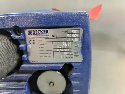 Becker VX 4.10 100/100mbar 50/60Hz Rotary Vacuum Pump 1D