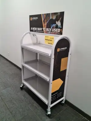 33" x 18" x 47" 3-Shelf Rolling cart w/ 3" Swivel Casters