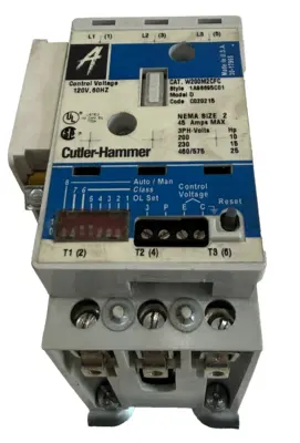 USED CUTLER HAMMER W200M2CFC STARTER 120V 60HZ 1A96695C01