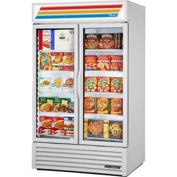 Used True True GDM-43F-HC~TSL01 54" Merchandiser Freezer 2-Section 43 cu ft Display Freezers Illinois US | Falcon Restaurant Supply #1374779