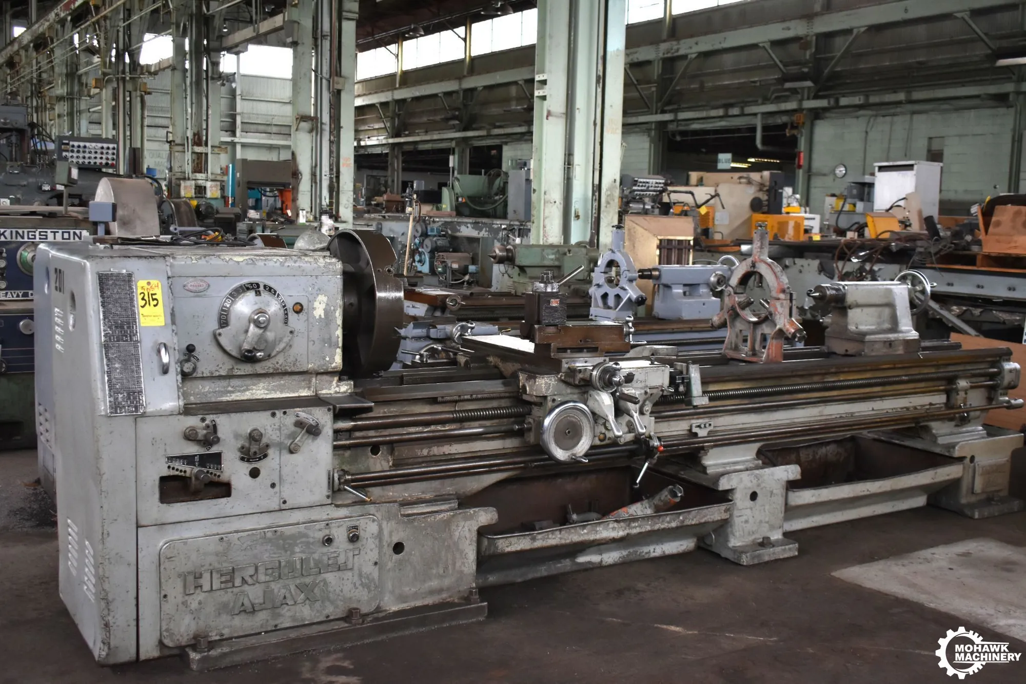 24”/35” X 120” MAZAK/HERCULES/AJAX "MAZAK 24" GAP-TYPE ENGINE LATHE - Taper Attachment