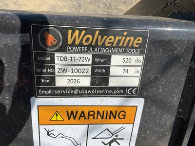 Used WOLVERINE TDB-11-72W 72” SKID STEER TRACK DUTY BUCKET Skid Steer Buckets Michigan US | Miedema Asset Management Group #1325531
