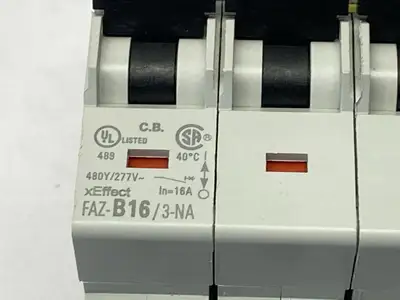 FAZ-B16/3-NA | Eaton  Miniature Circuit Breaker 3P 16A 277/480V - Used