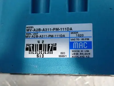 USED MAC VALVES MVA2BA311PM111DA