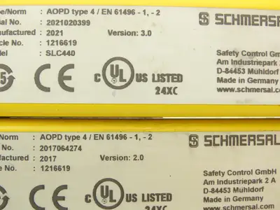 Schmersal SLC440-ER-0490-14-01 Safety Light Curtain Transmitter & Receiver Set