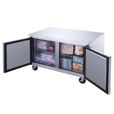 New | in-Stock Dukers New Dukers DUC60F 2-Door Undercounter Commercial Freezer in Stainless Steel Undercounter Freezers Illinois US | Falcon Restaurant Supply #1376265