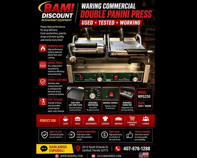 Used TOSTATO WFG300 Sandwich Machines Florida US | BAM Discount Restaurant Equipment #1230756