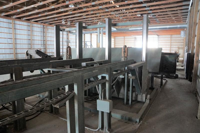 Automated Lumber Handling Tilt Hoist and Material Handling for Planer or Rip Line