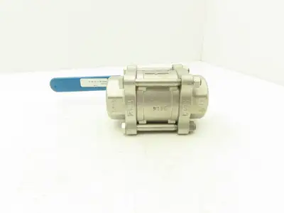 Milwaukee Valve Ball Valve 1-1/2" Socket Weld Stainless Steel CF8M 1000WOG 3-PC