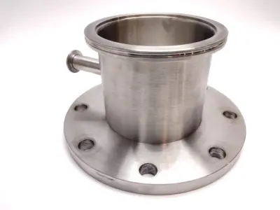 Vacuum Flange | 5-7/8" ID x 5-7/8" ID x 7/8" Stainless Steel - Used